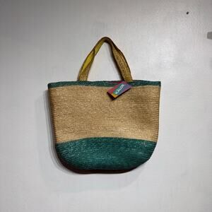 Kalor Straw Vintage Drawstring Beach Bag